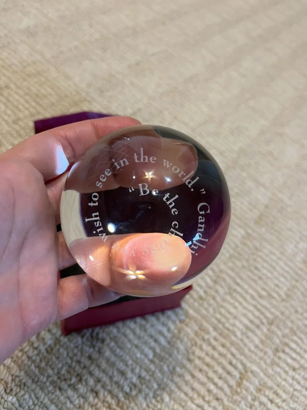 Paper weight  - Gandhi Quote Paperweight‎ In Box 